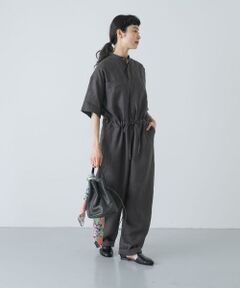 かぐれ / かぐれ サロペット・オールインワン | リネンハーフスリーブオールインワン