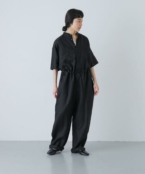 かぐれ / かぐれ サロペット・オールインワン | リネンハーフスリーブオールインワン | 詳細1