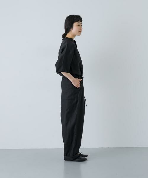 かぐれ / かぐれ サロペット・オールインワン | リネンハーフスリーブオールインワン | 詳細3