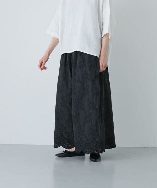 かぐれ / かぐれ その他パンツ | エンブロイダリーギャザーパンツ（ブラック）