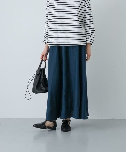 かぐれ / かぐれ スカート | リネンフレアスカート（ブルー系その他）