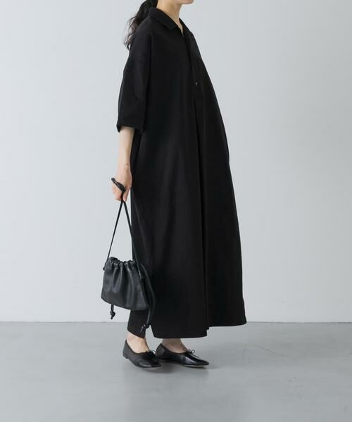 かぐれ / かぐれ ワンピース | 『2サイズ展開』オープンカラーカットワンピース（ブラック）