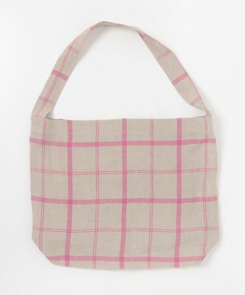 かぐれ / かぐれ ショルダーバッグ | リネンチェックショルダーバッグ | 詳細3