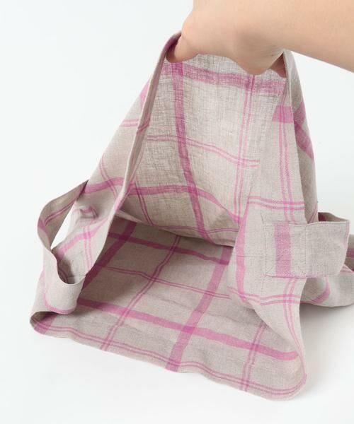 かぐれ / かぐれ ショルダーバッグ | リネンチェックショルダーバッグ | 詳細4