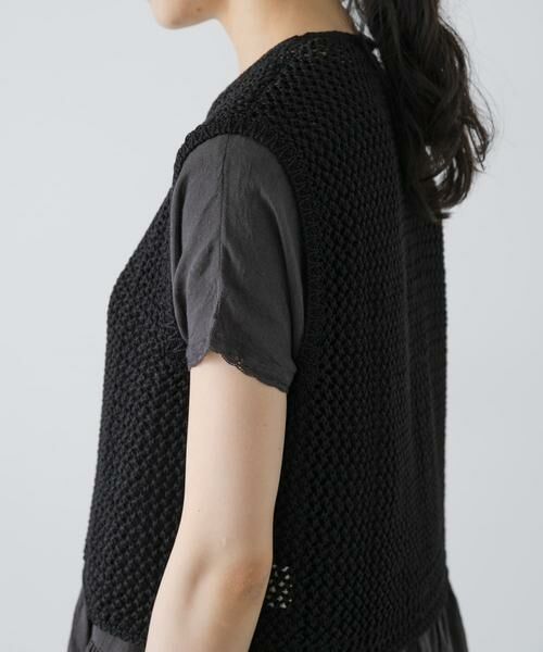 かぐれ / かぐれ ベスト | maison de soil　LINEN OPENWORK KNIT VEST | 詳細12