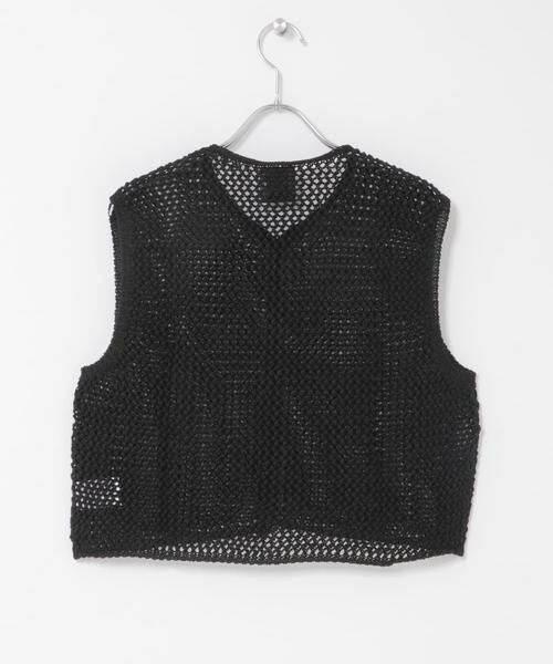 かぐれ / かぐれ ベスト | maison de soil　LINEN OPENWORK KNIT VEST | 詳細14