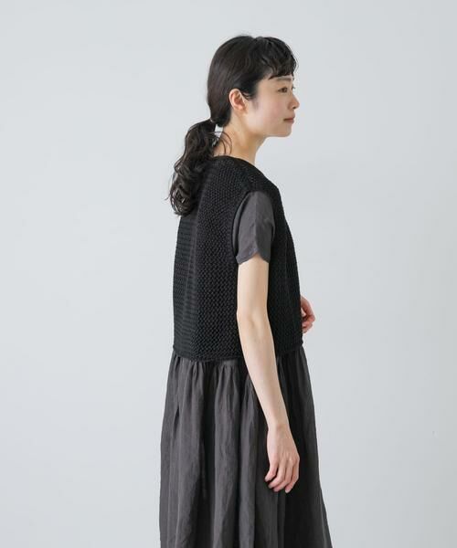 かぐれ / かぐれ ベスト | maison de soil　LINEN OPENWORK KNIT VEST | 詳細3