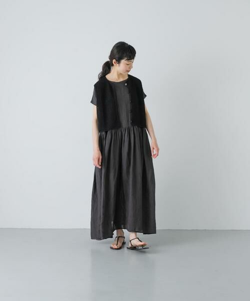 かぐれ / かぐれ ベスト | maison de soil　LINEN OPENWORK KNIT VEST | 詳細4