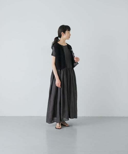 かぐれ / かぐれ ベスト | maison de soil　LINEN OPENWORK KNIT VEST | 詳細5