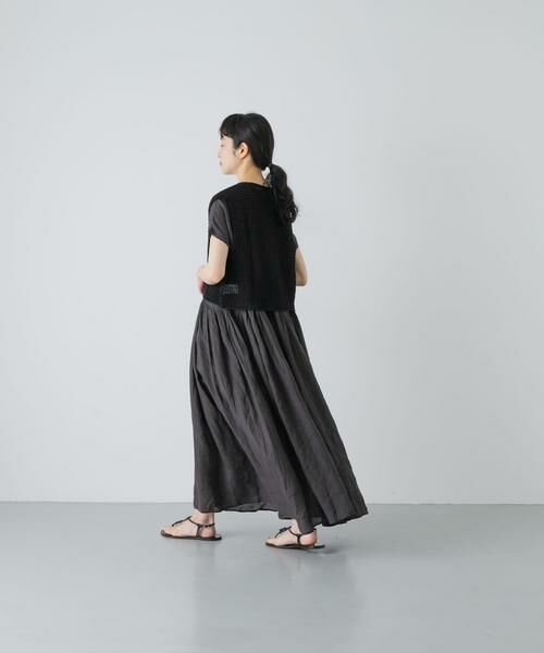 かぐれ / かぐれ ベスト | maison de soil　LINEN OPENWORK KNIT VEST | 詳細6