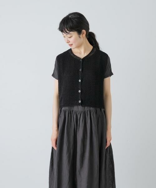 かぐれ / かぐれ ベスト | maison de soil　LINEN OPENWORK KNIT VEST | 詳細7