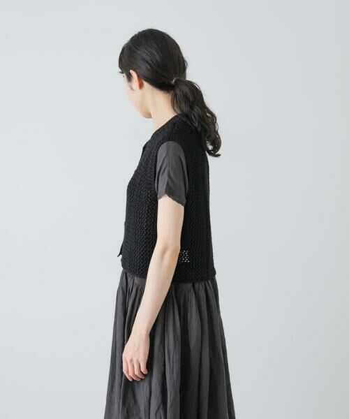 かぐれ / かぐれ ベスト | maison de soil　LINEN OPENWORK KNIT VEST | 詳細8