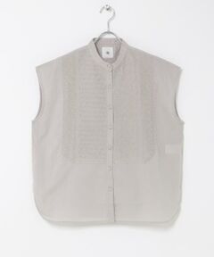 かぐれ / かぐれ シャツ・ブラウス | maison de soil　BANDED COLLAR EMB SHIRT