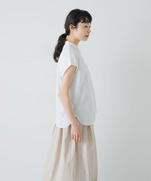かぐれ / かぐれ シャツ・ブラウス | maison de soil　BANDED COLLAR EMB SHIRT | 詳細3
