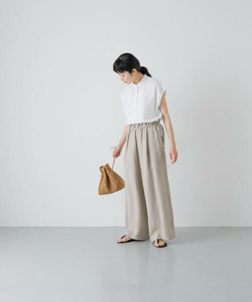 かぐれ / かぐれ シャツ・ブラウス | maison de soil　BANDED COLLAR EMB SHIRT | 詳細4
