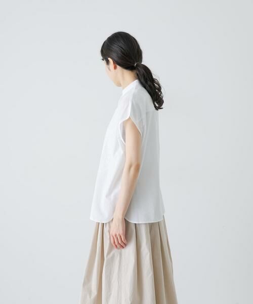 かぐれ / かぐれ シャツ・ブラウス | maison de soil　BANDED COLLAR EMB SHIRT | 詳細8