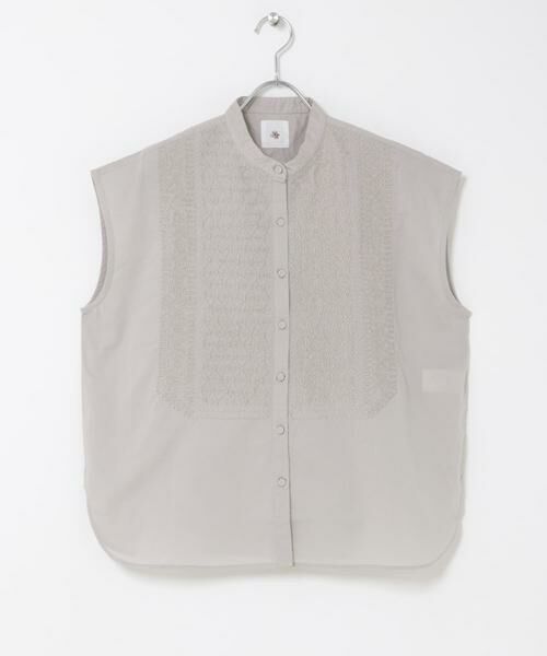 かぐれ / かぐれ シャツ・ブラウス | maison de soil　BANDED COLLAR EMB SHIRT | 詳細15