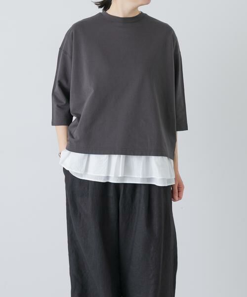 かぐれ / かぐれ Tシャツ | コットンインレー6分袖プルオーバー | 詳細1