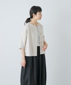 かぐれ / かぐれ ノーカラージャケット | ノーカラーハーフスリーブジャケット