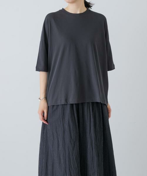 かぐれ / かぐれ Tシャツ | ハイツイストコットン半袖Tシャツ（チャコールグレー）