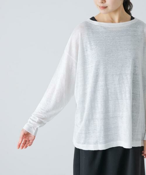 かぐれ / かぐれ Tシャツ | リネンボートネックカットソー | 詳細12