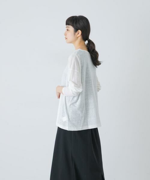 かぐれ / かぐれ Tシャツ | リネンボートネックカットソー | 詳細4