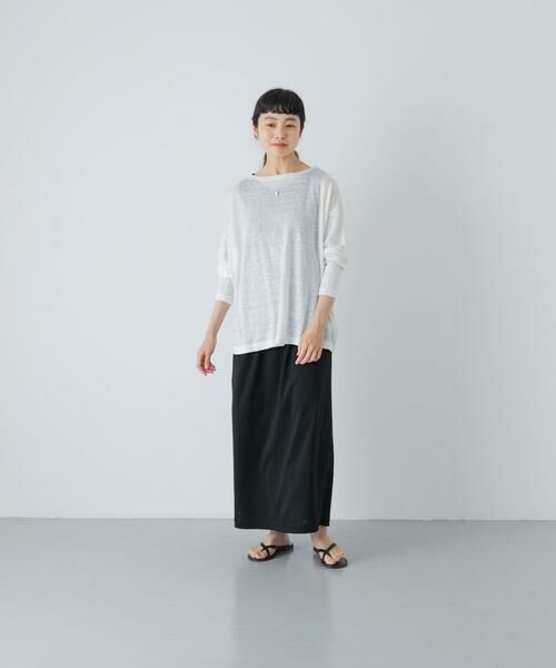 かぐれ / かぐれ Tシャツ | リネンボートネックカットソー | 詳細5