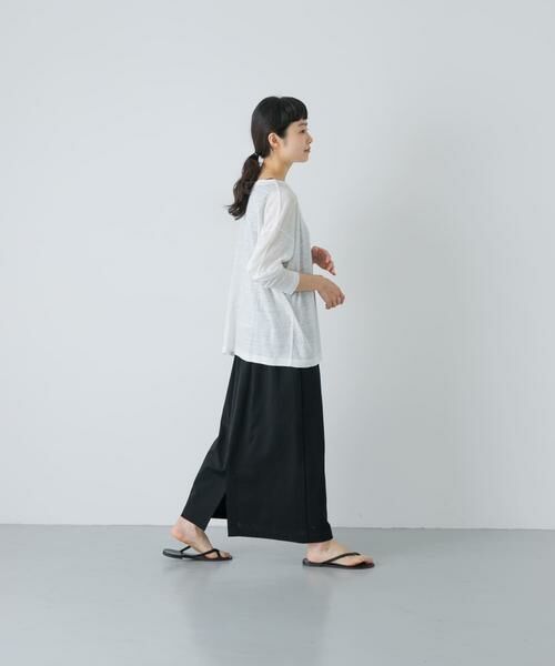 かぐれ / かぐれ Tシャツ | リネンボートネックカットソー | 詳細7