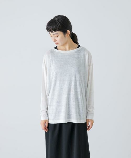 かぐれ / かぐれ Tシャツ | リネンボートネックカットソー | 詳細8