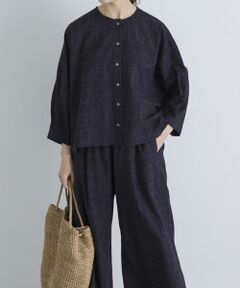 かぐれ / かぐれ シャツ・ブラウス | コットンクロス刺しゅうワイドシャツ