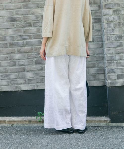 かぐれ / かぐれ その他パンツ | コットンクロス刺しゅうワイドパンツ | 詳細17