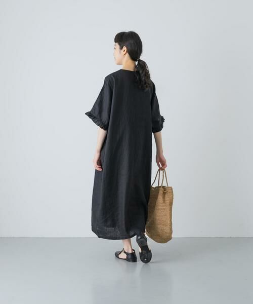 かぐれ / かぐれ ワンピース | 『2サイズ展開』リネンフリルスリーブワンピース | 詳細10