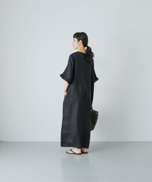 かぐれ / かぐれ ワンピース | 『2サイズ展開』リネンフリルスリーブワンピース | 詳細5