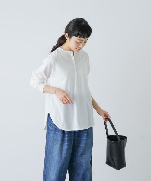 かぐれ / かぐれ Tシャツ | ヘンリーネックコットンカットソー | 詳細2