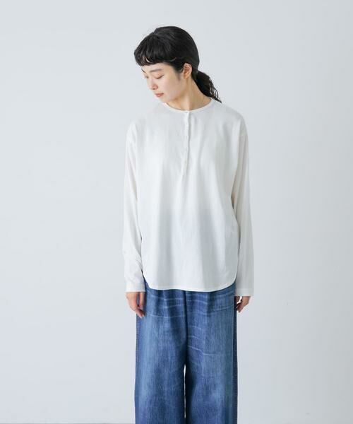 かぐれ / かぐれ Tシャツ | ヘンリーネックコットンカットソー | 詳細8
