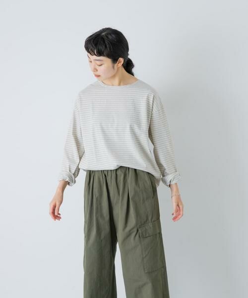 かぐれ / かぐれ Tシャツ | ナローボーダーロングカットソー | 詳細3