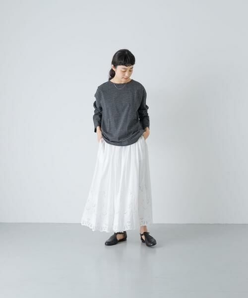 かぐれ / かぐれ Tシャツ | ナローボーダーロングカットソー | 詳細17