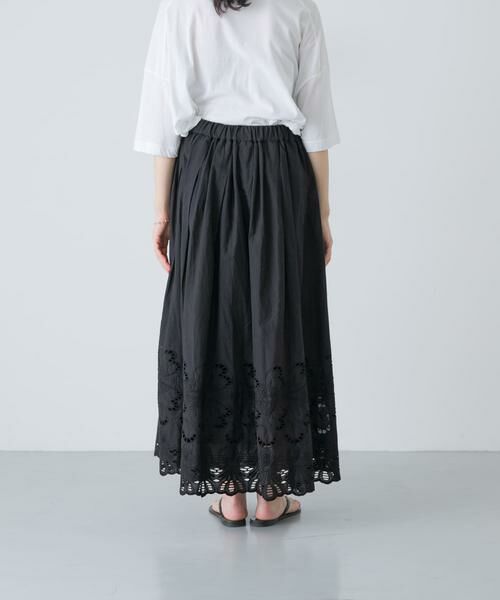 かぐれ / かぐれ スカート | スカラップ刺繍タックスカート | 詳細19