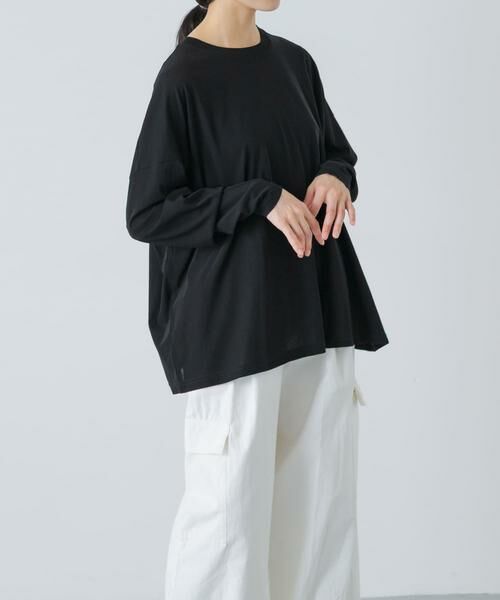かぐれ / かぐれ Tシャツ | ハイツイストコットン長袖Tシャツ（ブラック）