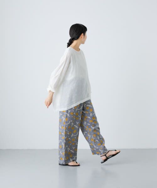 かぐれ　リネンパンツ かぐれ（カグレ）の「フラワープリントリネンパンツ（その他