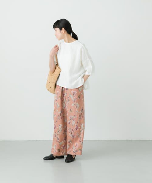 新品【かぐれ】コットンリネンプリントイージーパンツ RE STOCK】 現在オンラインストアで予約中のコットンリネン