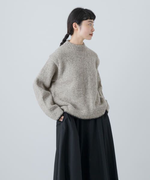 ＊＊かぐれ / かぐれ ニット・セーター | ペルーヘムステッチニット（GRAY）