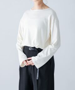 ボートネックロングカットソー