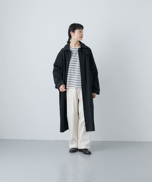 新品タグ付◆ サイズ① かぐれ コットンステンカラーコート　ベージュ コットンステンカラーコート （ステンカラーコート）｜＊＊か