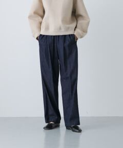 コットンデニムイージーパンツ