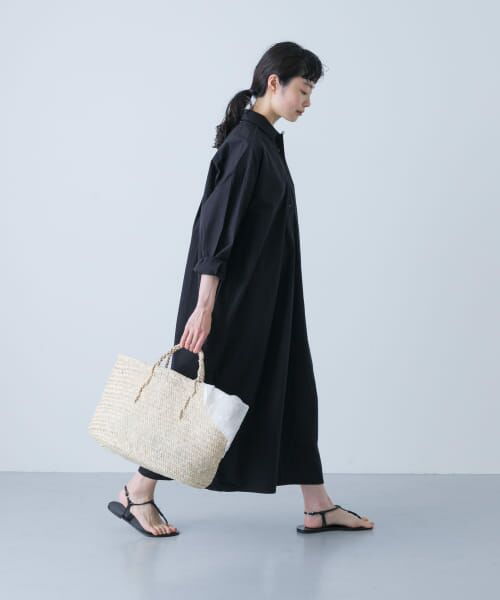 セール】 『2サイズ展開』コットンシルクシャツワンピース