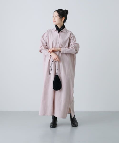セール】 『2サイズ展開』コットンシルクシャツワンピース