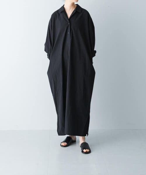 【25SS 完売】かぐれ kagure コットンシルクシャツワンピース マキシ 25SS 完売】かぐれ kagure コットンシルクシャツワンピース