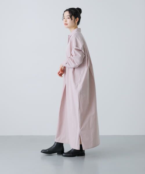 セール】 『2サイズ展開』コットンシルクシャツワンピース