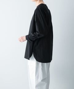 コットンシルククルーネックプルオーバー